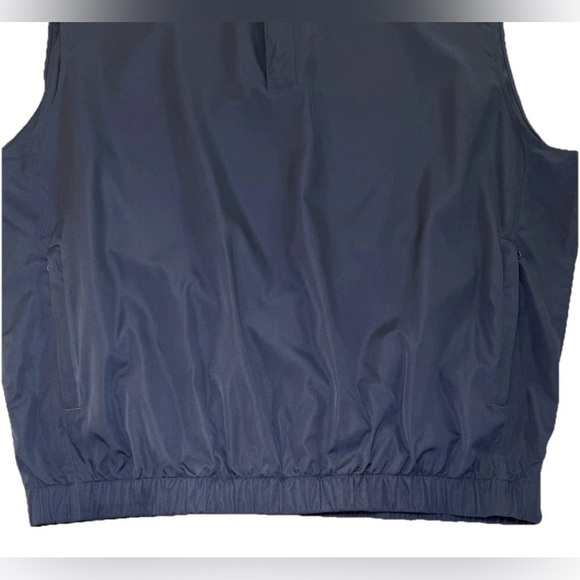 FootJoy Wind Vest Mens XL Navy Quarter Zip Mock Neck Golf Sleeveless - Picture 10 of 11